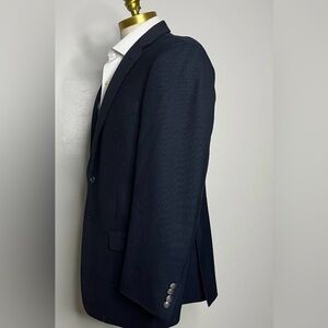Joseph Abboud Black Blazer 100% Wool 52 Regular